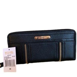 NWT Michael Kors Moxley BlK Continental Wallet